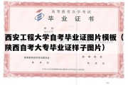 西安工程大学自考毕业证图片模板（陕西自考大专毕业证样子图片）