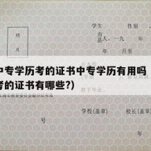 适合中专学历考的证书中专学历有用吗（适合中专考的证书有哪些?）