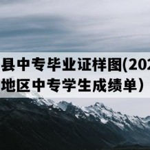 咸丰县中专毕业证样图(2021年湖北地区中专学生成绩单）