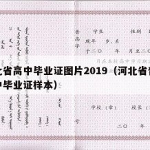 河北省高中毕业证图片2019（河北省普通高中毕业证样本）