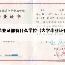 大学毕业证都有什么学位（大学毕业证有什么用处）