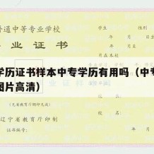 中专学历证书样本中专学历有用吗（中专学历证书图片高清）