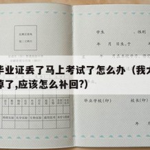 大学毕业证丢了马上考试了怎么办（我大学毕业证掉了,应该怎么补回?）