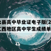 吉水县高中毕业证电子版(2023年江西地区高中学生成绩单）