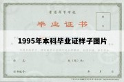 1995年本科毕业证样子图片