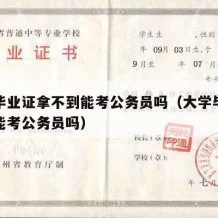 大学毕业证拿不到能考公务员吗（大学毕业证没发能考公务员吗）