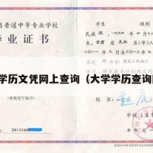 夜大学历文凭网上查询（大学学历查询网站）