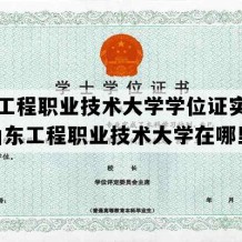 山东工程职业技术大学学位证实拍图片(山东工程职业技术大学在哪里)