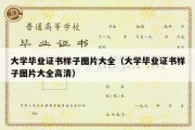 大学毕业证书样子图片大全（大学毕业证书样子图片大全高清）