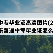 费县中专毕业证高清图片(2001年山东普通中专毕业证怎么购买）