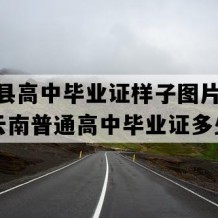 勐海县高中毕业证样子图片(1999年云南普通高中毕业证多少钱）