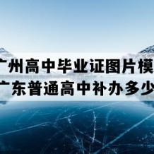 广东广州高中毕业证图片模板(2023年广东普通高中补办多少钱）