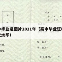 高中毕业证图片2021年（高中毕业证样本图无水印）