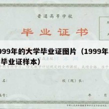 1999年的大学毕业证图片（1999年大学毕业证样本）