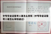 中专毕业证报考二建怎么审核（中专毕业证报考二建怎么审核通过）