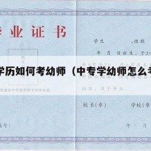 中专学历如何考幼师（中专学幼师怎么考大专）