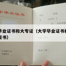 大学毕业证书和大专证（大学毕业证书和大专毕业证书）