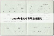 2015年电大中专毕业证图片