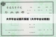 大学毕业证图片模板（大学毕业证原图）