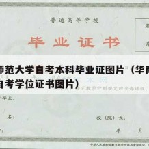 华南师范大学自考本科毕业证图片（华南师范大学自考学位证书图片）