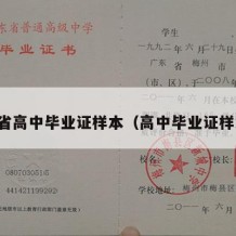 山东省高中毕业证样本（高中毕业证样本图）