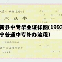 阜新县中专毕业证样图(1993年辽宁普通中专补办流程）