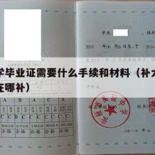 补大学毕业证需要什么手续和材料（补大学毕业证在哪补）