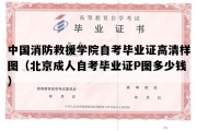 中国消防救援学院自考毕业证高清样图（北京成人自考毕业证P图多少钱）