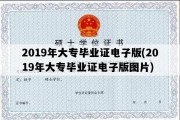 2019年大专毕业证电子版(2019年大专毕业证电子版图片)