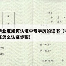 中专毕业证如何认证中专学历的证书（中专学历认证怎么认证步骤）