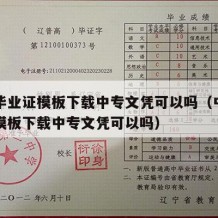 中专毕业证模板下载中专文凭可以吗（中专毕业证模板下载中专文凭可以吗）