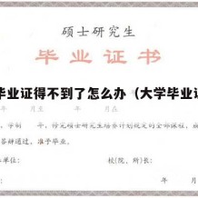 大学毕业证得不到了怎么办（大学毕业证没有了）