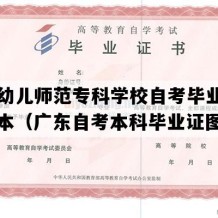 湛江幼儿师范专科学校自考毕业证高清样本（广东自考本科毕业证图片）