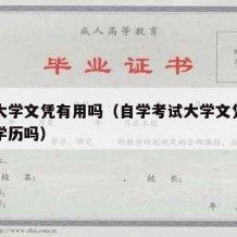 自考大学文凭有用吗（自学考试大学文凭属于大学学历吗）