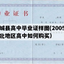 临城县高中毕业证样图(2005年河北地区高中如何购买）