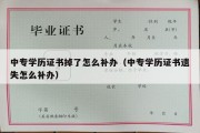 中专学历证书掉了怎么补办（中专学历证书遗失怎么补办）