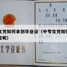 中专文凭如何拿到毕业证（中专文凭如何拿到毕业证呢）