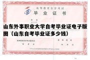 山东外事职业大学自考毕业证电子版图（山东自考毕业证多少钱）