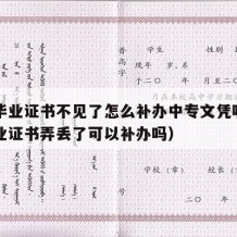 中专毕业证书不见了怎么补办中专文凭呢（中专毕业证书弄丢了可以补办吗）