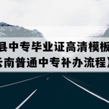 宜良县中专毕业证高清模板(2012年云南普通中专补办流程）