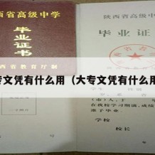 大专文凭有什么用（大专文凭有什么用吗）