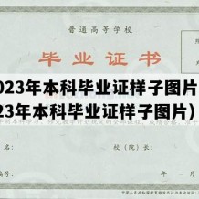 2023年本科毕业证样子图片(2023年本科毕业证样子图片)