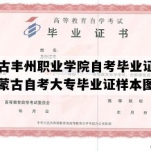 内蒙古丰州职业学院自考毕业证样图（内蒙古自考大专毕业证样本图片）