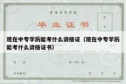 现在中专学历能考什么资格证（现在中专学历能考什么资格证书）