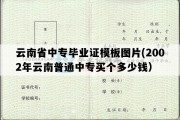 云南省中专毕业证模板图片(2002年云南普通中专买个多少钱）