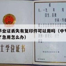 中专毕业证丢失有复印件可以用吗（中专毕业证丢了急用怎么办）