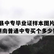 通道县中专毕业证样本图片(2016年湖南普通中专买个多少钱）