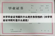 大学毕业证书图片什么地方有存档的（大学毕业证书照片是什么底色）