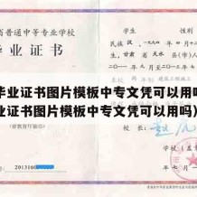 中专毕业证书图片模板中专文凭可以用吗（中专毕业证书图片模板中专文凭可以用吗）