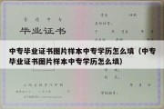 中专毕业证书图片样本中专学历怎么填（中专毕业证书图片样本中专学历怎么填）